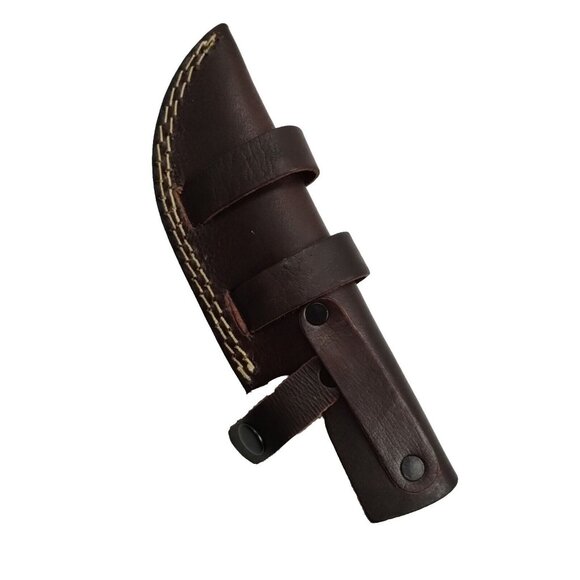 HC-61 HandyCrafts Outdoor Handmade Red Wood Buffalo Horn Tracker Knife W/ Sheath - Picture 5 of 5